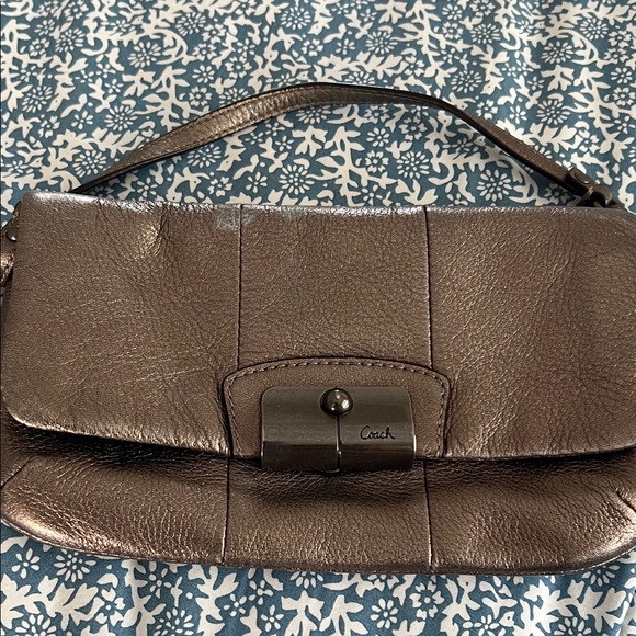 Coach Metallic Bronze Clutch - Picture 1 of 5
